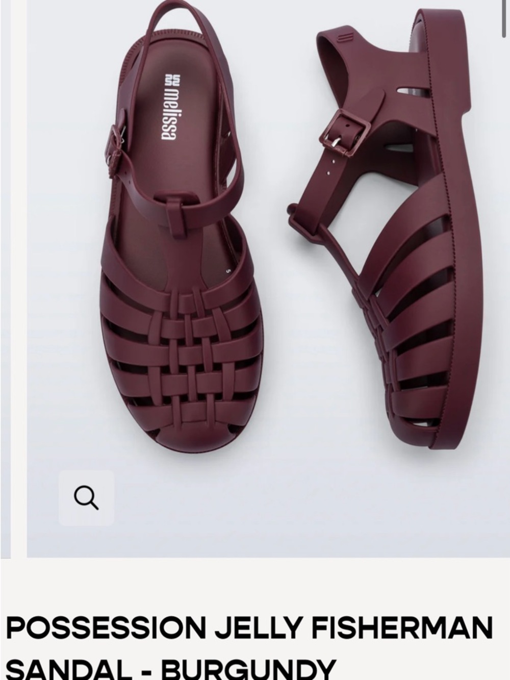 Melissa Possession Jelly Fisherman Sandal - Burgundy